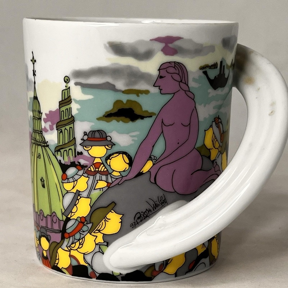 Rosenthal Studio Line Bjorn Wiinblad Copenhagen City Cup Mug Germany Art